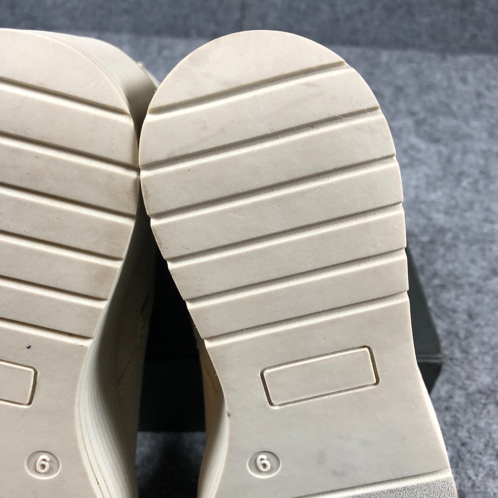 Steve Madden Wedge Booties Women's 9 Ivory Faux Leather Paisley Zip Up Boots - Picture 13 of 14